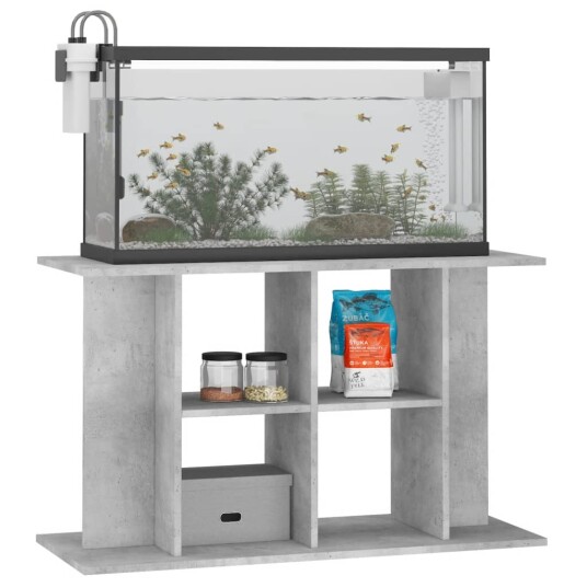 Akvariumstativ Betonggrå 100X40X60 cm Konstruert Tre