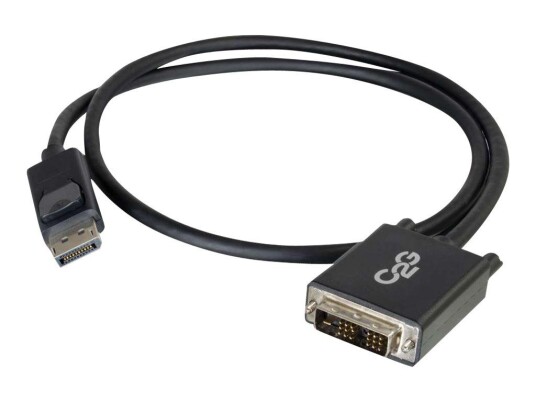 C2G 2m DisplayPort to Single Link DVI-D Adapter Cable M/M - DP to DVI - Black - DisplayPort-kabel - 2 m
