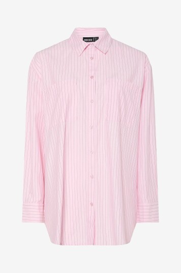 Pieces Skjorte pcMelia LS Loose Shirt Rosa