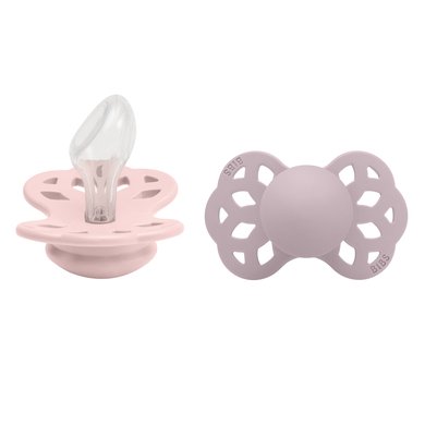 BIBS® Smokk Infinity anatomisk smokk 6-18 måneder Blossom & Dusky Lilac 2 stk.