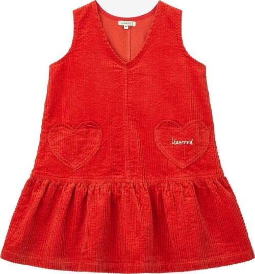 Liewood Arabella Corduroy Dress APPLE RED 134