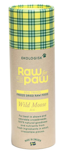 Raw for Paw Økologiske Elgkjøtt Hundegodbiter 38 g