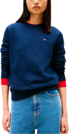 Tommy Jeans Tjw Reg S Flag Crew - Navy - S