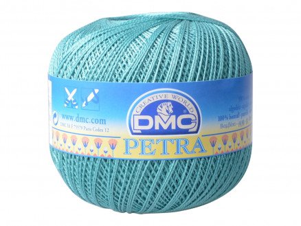 DMC Petra nr. 5 Heklegarn Unicolor 53849 Sjøgrønn