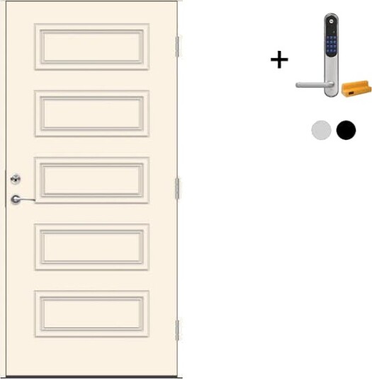 Ytterdør Swedoor Advance-Line Classic Beethoven med Yale Doorman Classic Home