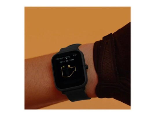 Amazfit Bip U Pro - Sort - Smart Ur Med Rem - Silikonegummi - Sort - Skjerm 1,43" - Bluetooth - 31 G
