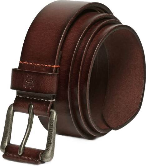 Superdry Classic Leather Belt - BROWN - L
