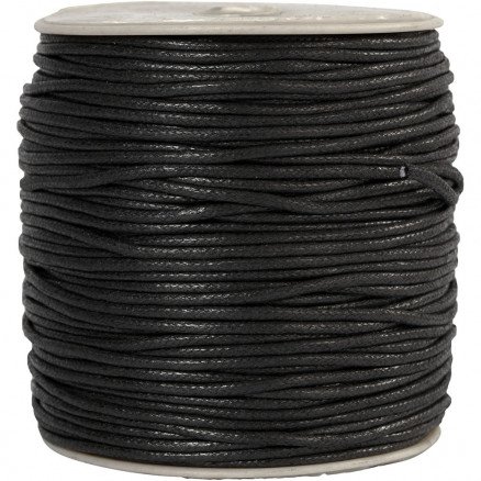 Diverse Bomullssnor tykkelse 2 mm sort 100m