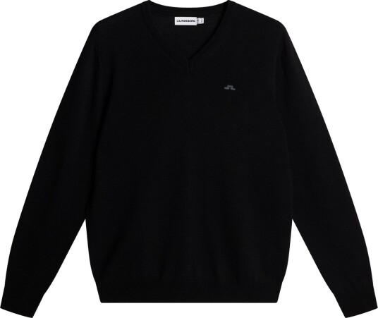J.Lindeberg Lymann Knitted Sweater Svart Golfgenser herre Black XX Large