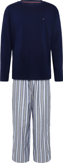 Tommy Hilfiger Ls Woven Pj Set Print Self Wb Navy M