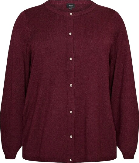 Zizzi Kardigan caElla L/S Rød