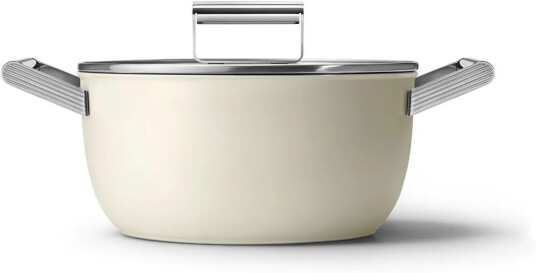 SMEG 50's style gryte keramisk Ø24 cm Cream SMEG 50's style gryte keramisk Ø24 cm Cream