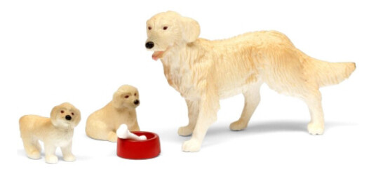Lundby Hundefamilie med Valper Skala 1:18