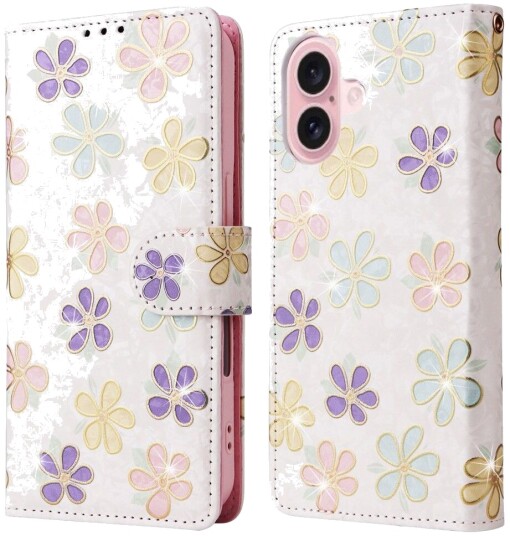 Trolsk Lommebokdeksel Blomster RFID-blokkerende (iPhone 16)