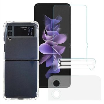 Saii 3-i-1 Samsung Galaxy Z Flip4 Beskyttelsessett Klar