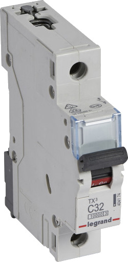Legrand 10 stk TX³ MCB automatsikring C32 1P 1M 10/10kA