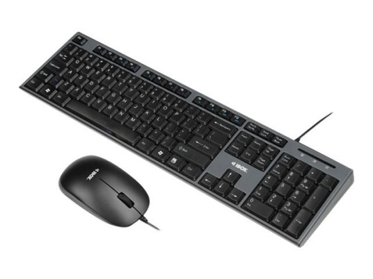 iBox Desktop Kit Tastatur + Mus USB Qwerty Svart IKMS606