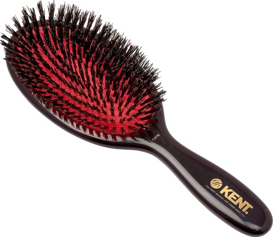 Kent Brushes Classic Shine Medium Black Bristle Hairbrush