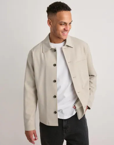 Selected Men Slhreg Robert Overshirt Noos Overshirts Beige