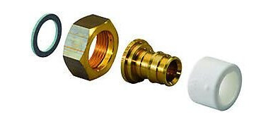 Uponor Q&E Rettnippel med løpemutter 15 x 1/2" Uponor Q&E Rettnippel med løpemutter 15 x 1/2"
