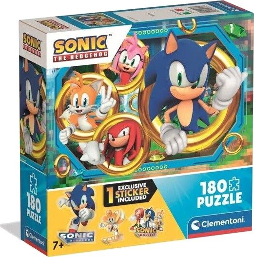 Clementoni Puzzle Square Box Sonic 180 pieces 2D Puslespill