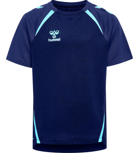 Hummel T skjorte hmlLead 2.0 Jersey Marine/Blue Fish 8 år 128 T skjorte Blå