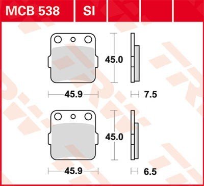 Bremseklosser TRW MCB538SI