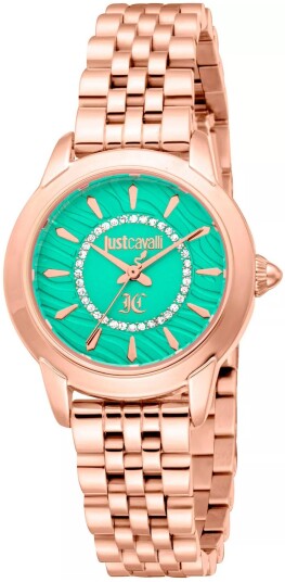 Just Cavalli Dameklokke JC1L333M0045 Allegra Grønn/Rose gulltonet