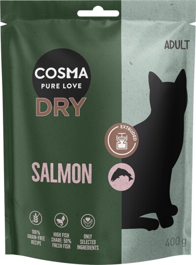 Cosma Tørrfôr Extruded Single Meat Laks 400 G