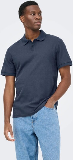 ONLY & SONS Onsben Reg Ss Polo Shirt Noos   Navy   L