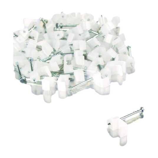 E:Zo Kabelklips 3x5 mm 100 stk Hvit E:Zo Kabelklips 3x5 mm 100 stk Hvit