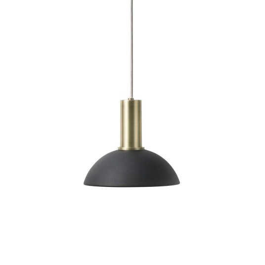 Hoop Pendel Lav Sort/Messing