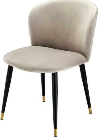 Volante Dining Chair Velvet Roche Beige
