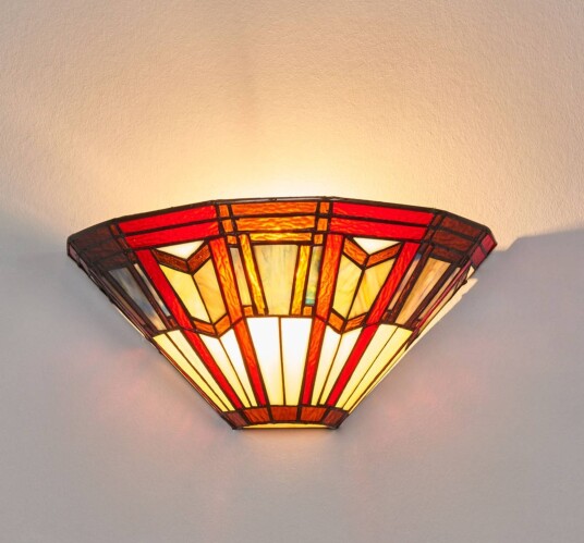 Artistar Tiffany vegglampe LILLIE dimbar Flerfarget Stue / spisestue Glass Tiffany Artistar Tiffany vegglampe LILLIE dimbar Flerfarget Stue / spisestue Glass Tiffany