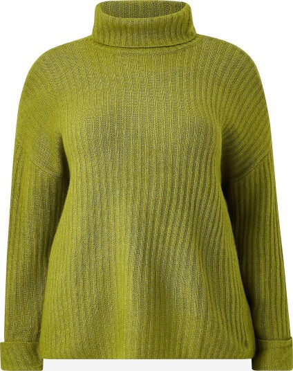 Zizzi   Genser Mcomfy L/S Highneck Pullover   Grønn