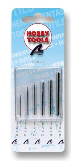 Artesania Boresett 6 forskjellige bor (0,5mm til 2mm)