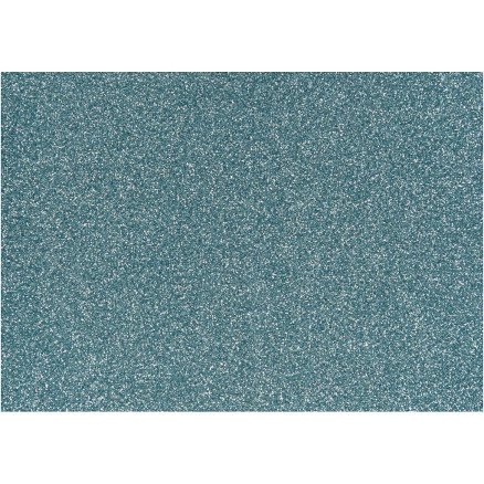 Diverse Strykestoff A5 ark 148x210 mm glitter Lyseblå 1 ark