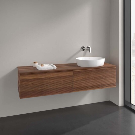 Villeroy & Boch Antao Servantskap med 2 skuffer 160x50x36 cm m/lys Valnøtt Villeroy & Boch Antao Servantskap med 2 skuffer 160x50x36 cm m/lys Valnøtt
