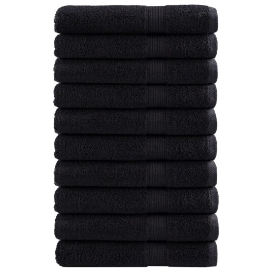 Premium håndklær SOLUND 10 stk svart 100x200cm 600 g/m2 Premium håndklær SOLUND 10 stk svart 100x200cm 600 g/m2