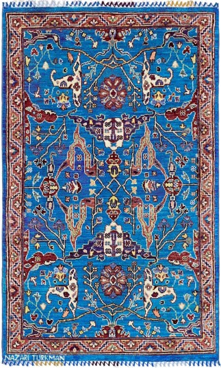 Orientalsk Teppe   Chaman Rug Hand Knotted   92 x 150 cm Størrelse: 92 x 150 cm
