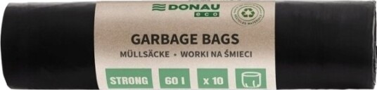 Donau Søppelsekker Eco* Sterke Ldpe 60 L 10 Stk Svarte Donau Søppelsekker Eco* Sterke Ldpe 60 L 10 Stk Svarte