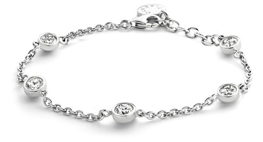 Ti Sento, Armbånd i 925 sølv med zirkonia charms