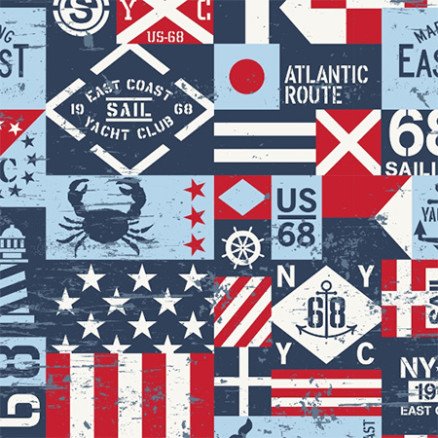 Balsløw French Terry Flag Stoff 150cm 1305 50cm