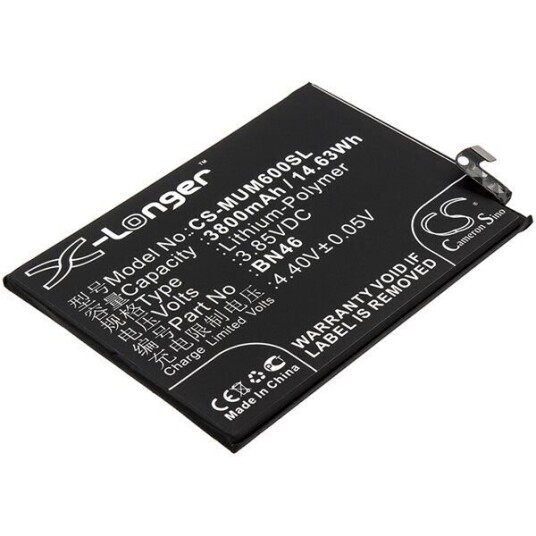 Xiaomi Batteri (3800 mAh 3.85 V, Sort) passende til Xiaomi Redmi Note 6