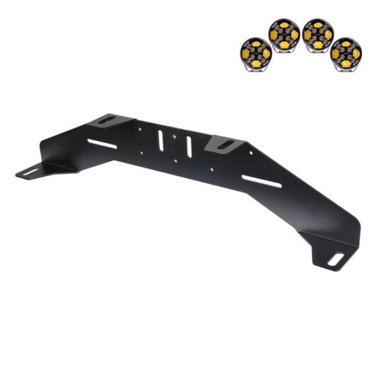 Ekstralysholder PURELUX WRC for 4 lights max. 230 mm Svart