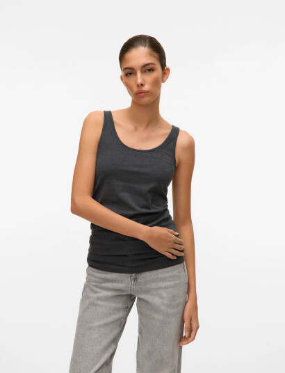 Vero Moda Vmmaxi My Soft Long Tank Top Noos - Grey - L