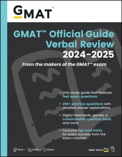 GMAT Official Guide Verbal Review 20242025: Book + Online Question Bank