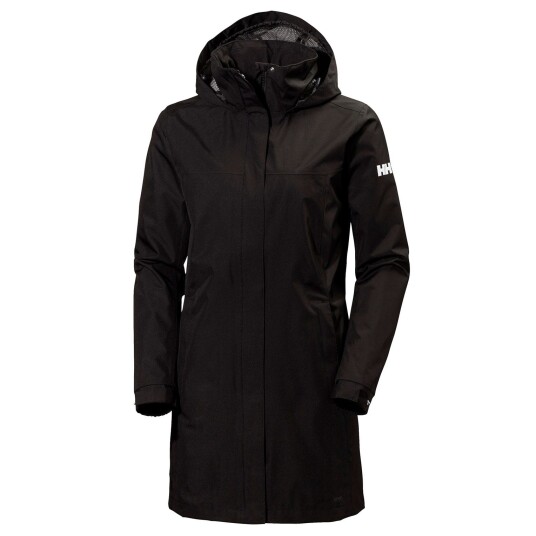 Helly Hansen Dame Aden Lang Regn Frakk Svart L SvartL
