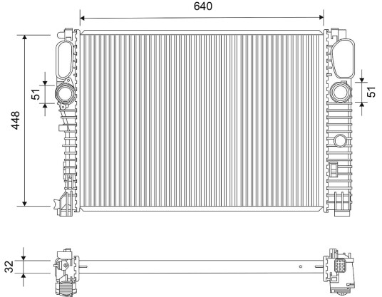 VALEO 735120 Radiator motorkjøling