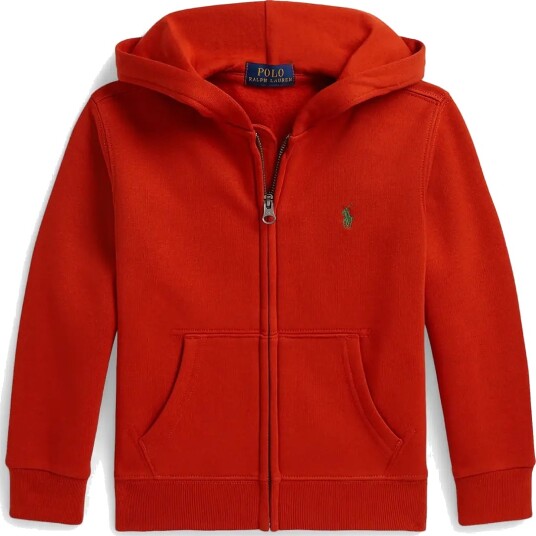 Ralph Lauren Kids Fleece Full Zip Hoodie Orange 6